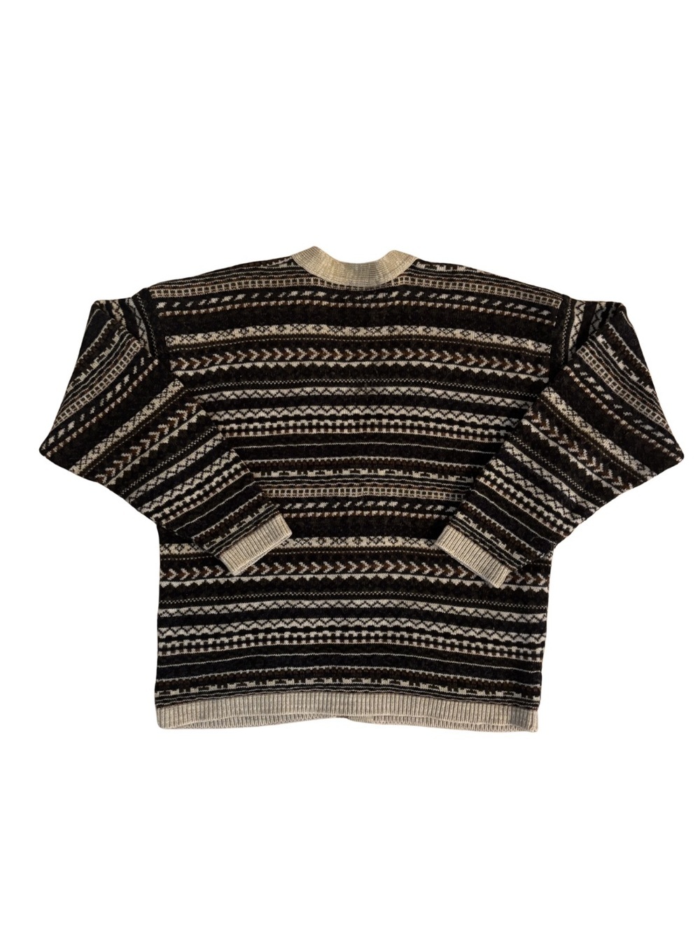 1990’s T&T Company Fall Patterned Cardigan - Picture 3 of 4